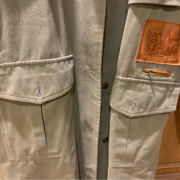 Vintage size 6 lined 100% cotton and real leather trimming jacket/coat. - Picture 4 of 6